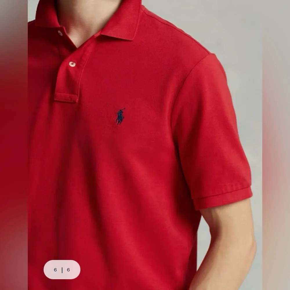 Polo‎ Ralph Lauren Men’s Sz XL Red Iconic Mesh Polo Shirt